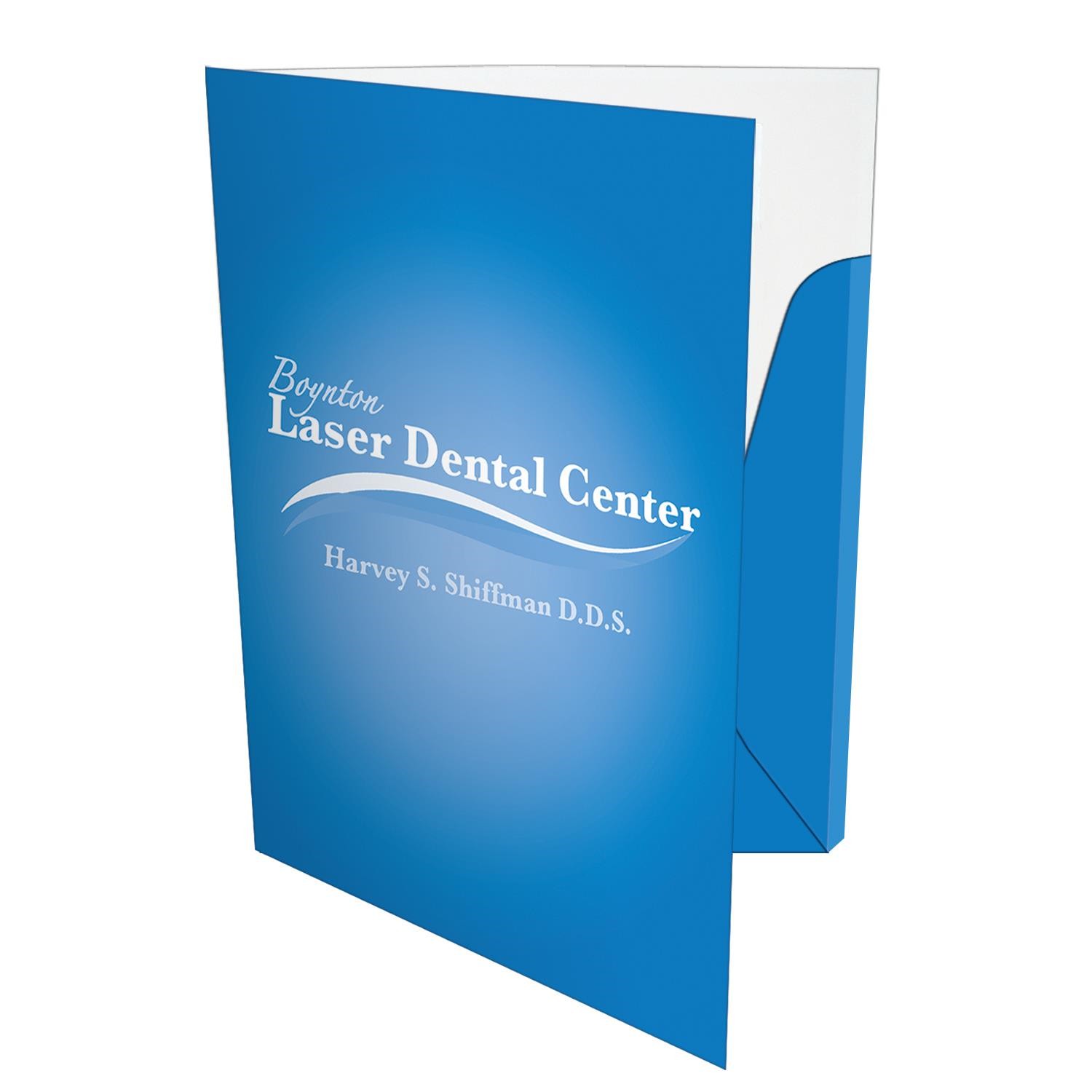 FL602R Gusset, No Glue, 2 Pocket Folder with Card Slit on Right Side