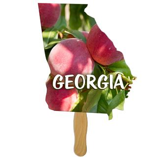 BF-GA - Georgia State Shape Hand Fan