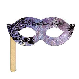 DMKF-5 - Venetian Mask on a Stick Printed Full Color