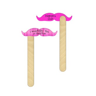 DMU102 - Vaudeville Mustache on a Stick - Printed Full Color