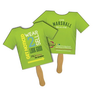 DSWF-12 - T-Shirt Sandwiched Hand Fan Full Color