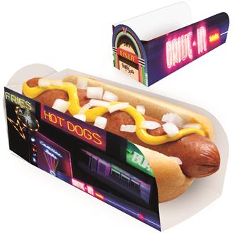 FT-1928D - Hot Dog Tray Open End Full Color