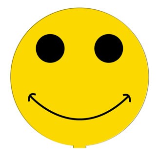 HF-39 - Smiley Face Hand Fan Without A Stick