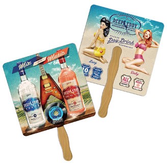 LF-5 - Square Hand Fan Full Color (2 Sides)