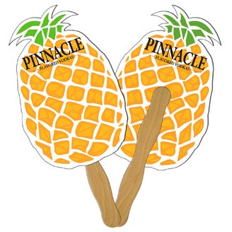 LF-53 - Pineapple Fruit Hand Fan Full Color (2 Sides)