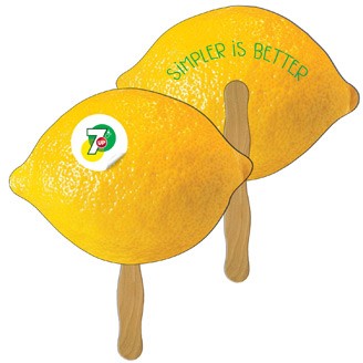 LF-66 - Lemon / Lime Fruit Hand Fan Full Color (2 Sides)