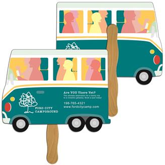 LF-159 - Parcel Truck Hand Fan Full Color (2 Sides)