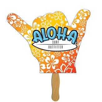 LF-177 - Hang Loose Hand Fan Full Color (2 Sides)