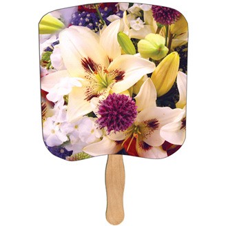 RF-921 - Lilly Bouquet Hand Fan Stock Graphic