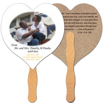 RS-10 - Heart Recycled Hand Fan