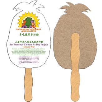 RS-53 - Pineapple Fruit Recycled Hand Fan