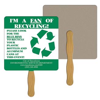 RS-5 - Square Recycled Hand Fan