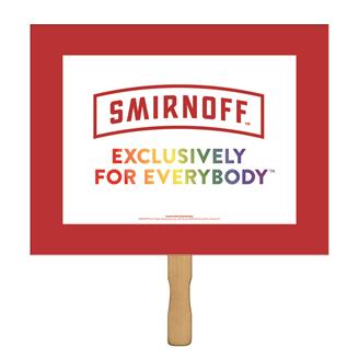 SHS-2 - Horizontal Rectangle Sandwiched  Rally Hand Sign