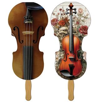 SWF-47 - Violin Sandwiched Hand Fan