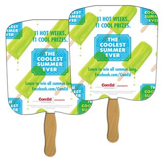 SWF-7 - Bread Slice Sandwiched Hand Fan