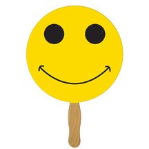 Smiley Face Hand Fan Full Color (1 Side)