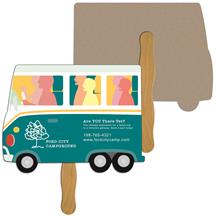 Parcel Truck Square Recycled Hand Fan